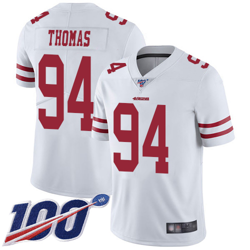 San Francisco 49ers Limited White Men Solomon Thomas Road NFL Jersey #94 100th Season Vapor Untouchable->san francisco 49ers->NFL Jersey